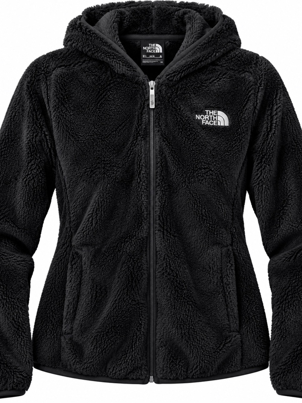 The North Face Women’s XL Black Plush Fleece Hooded Full Zip Jacket